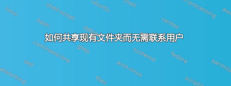 如何共享现有文件夹而无需联系用户