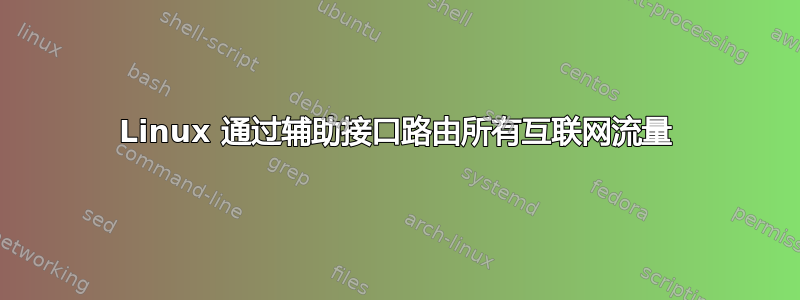 Linux 通过辅助接口路由所有互联网流量