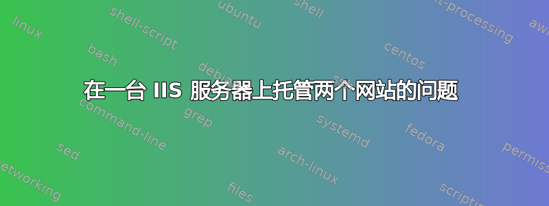 在一台 IIS 服务器上托管两个网站的问题