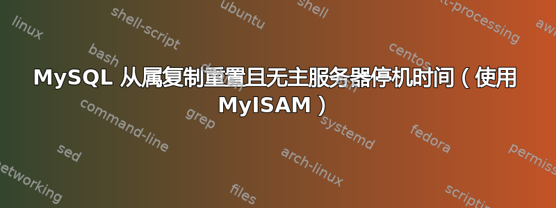 MySQL 从属复制重置且无主服务器停机时间（使用 MyISAM）