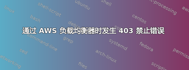 通过 AWS 负载均衡器时发生 403 禁止错误