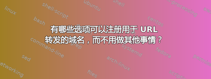 有哪些选项可以注册用于 URL 转发的域名，而不用做其他事情？