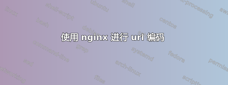 使用 nginx 进行 url 编码