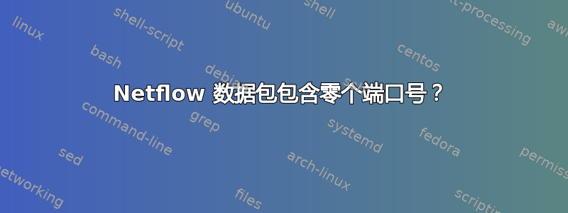 Netflow 数据包包含零个端口号？