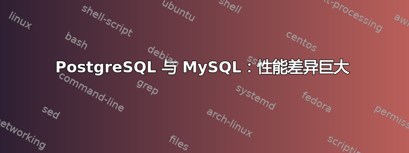 PostgreSQL 与 MySQL：性能差异巨大