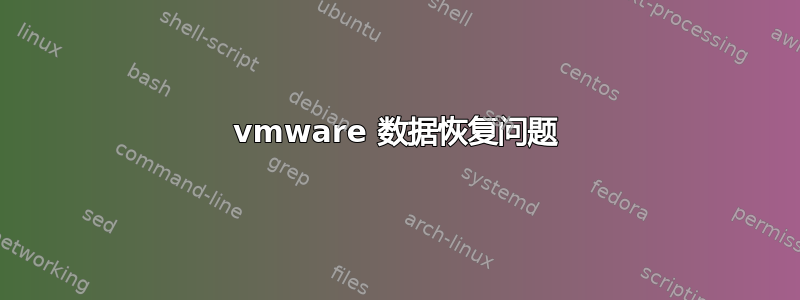 vmware 数据恢复问题