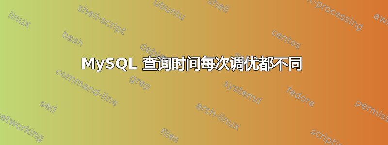 MySQL 查询时间每次调优都不同