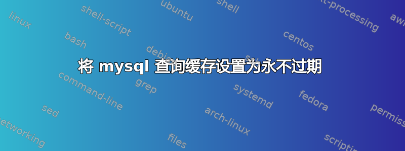 将 mysql 查询缓存设置为永不过期