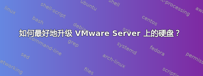 如何最好地升级 VMware Server 上的硬盘？