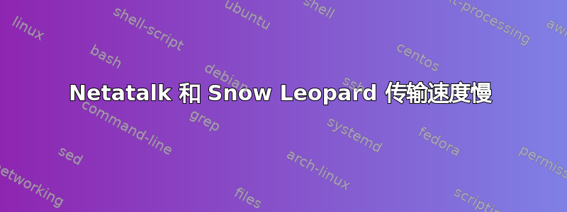 Netatalk 和 Snow Leopard 传输速度慢