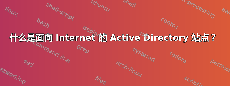 什么是面向 Internet 的 Active Directory 站点？