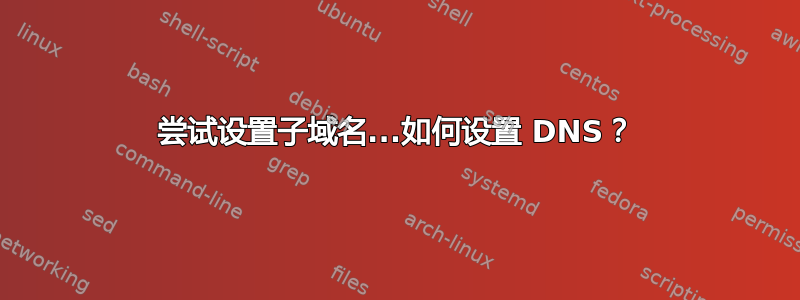 尝试设置子域名...如何设置 DNS？