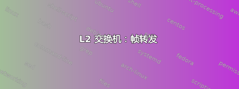 L2 交换机：帧转发