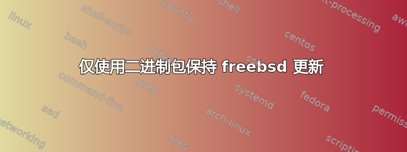 仅使用二进制包保持 freebsd 更新