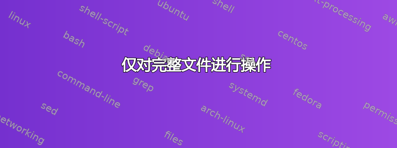 仅对完整文件进行操作