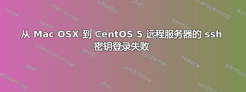 从 Mac OSX 到 CentOS 5 远程服务器的 ssh 密钥登录失败