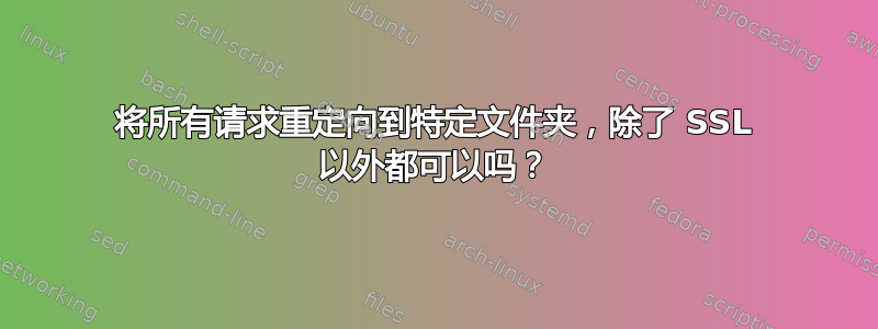 将所有请求重定向到特定文件夹，除了 SSL 以外都可以吗？