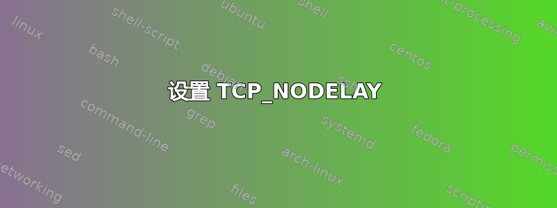 设置 TCP_NODELAY