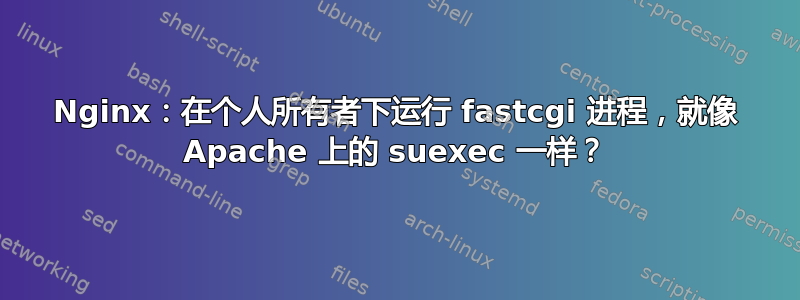 Nginx：在个人所有者下运行 fastcgi 进程，就像 Apache 上的 suexec 一样？