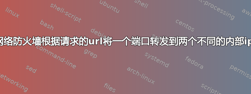 网络防火墙根据请求的url将一个端口转发到两个不同的内部ip