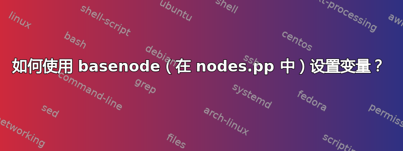 如何使用 basenode（在 nodes.pp 中）设置变量？