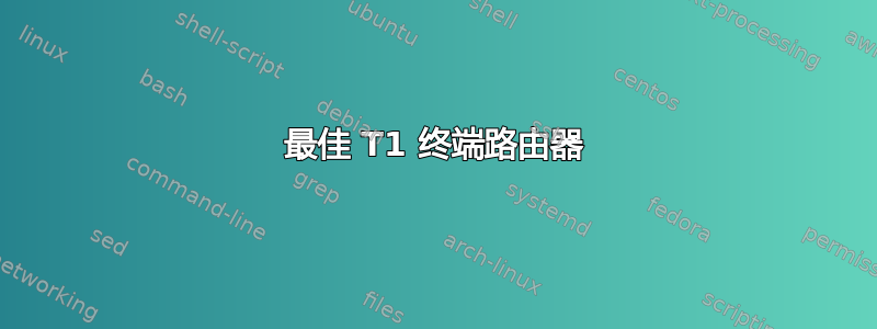 最佳 T1 终端路由器