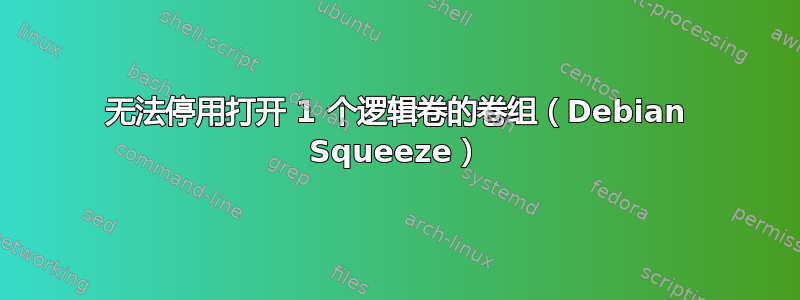 无法停用打开 1 个逻辑卷的卷组（Debian Squeeze）