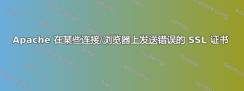 Apache 在某些连接/浏览器上发送错误的 SSL 证书