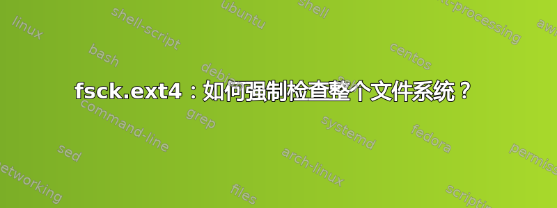 fsck.ext4：如何强制检查整个文件系统？