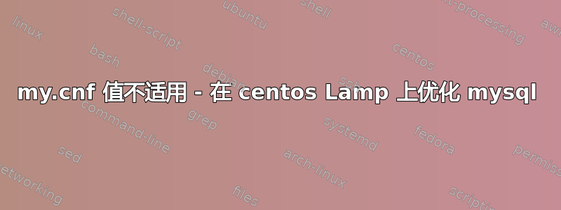 my.cnf 值不适用 - 在 centos Lamp 上优化 mysql