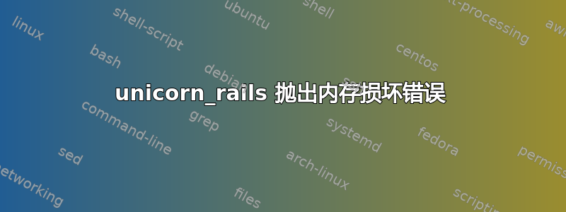 unicorn_rails 抛出内存损坏错误