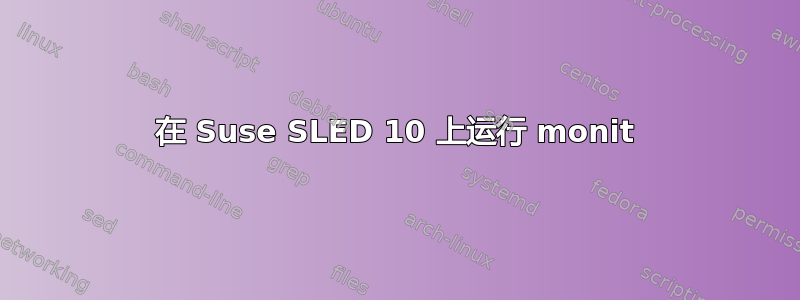 在 Suse SLED 10 上运行 monit