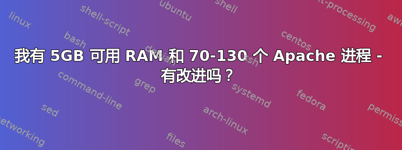 我有 5GB 可用 RAM 和 70-130 个 Apache 进程 - 有改进吗？