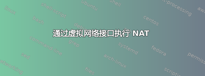 通过虚拟网络接口执行 NAT