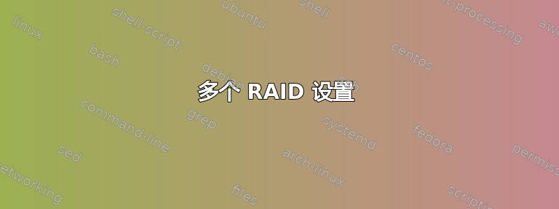 多个 RAID 设置