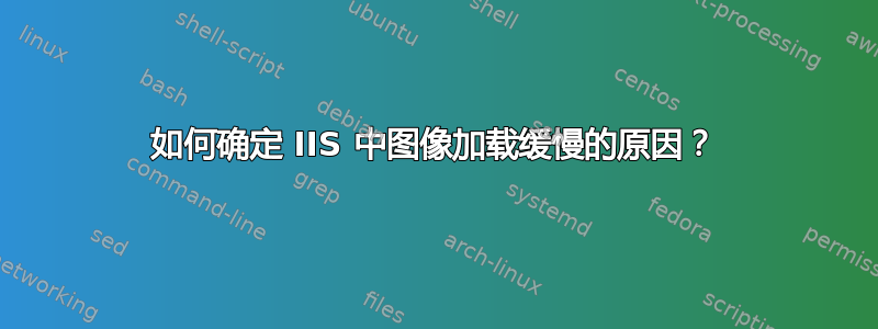 如何确定 IIS 中图像加载缓慢的原因？