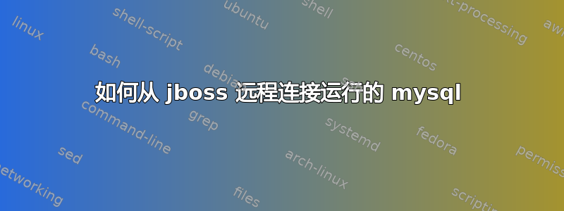 如何从 jboss 远程连接运行的 mysql