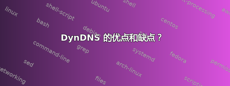 DynDNS 的优点和缺点？ 