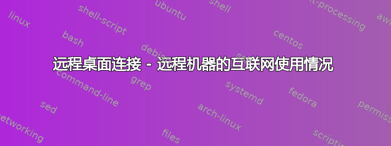 远程桌面连接 - 远程机器的互联网使用情况