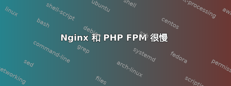 Nginx 和 PHP FPM 很慢