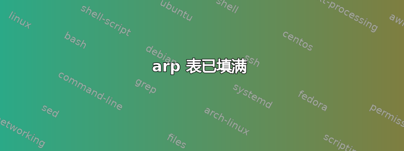 arp 表已填满