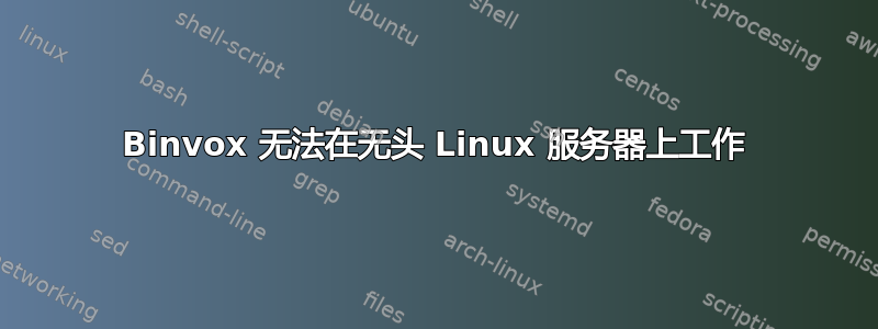 Binvox 无法在无头 Linux 服务器上工作