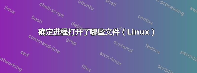 确定进程打开了哪些文件（Linux）