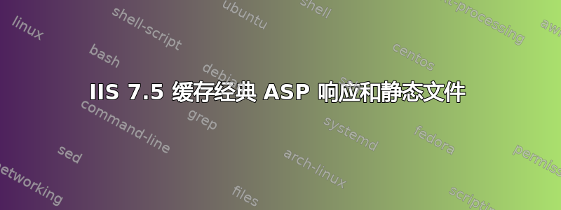 IIS 7.5 缓存经典 ASP 响应和静态文件