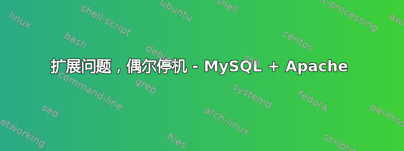 扩展问题，偶尔停机 - MySQL + Apache