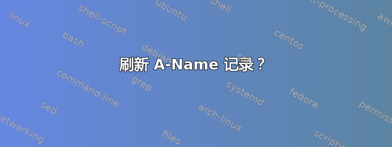 刷新 A-Name 记录？