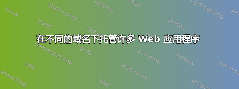 在不同的域名下托管许多 Web 应用程序