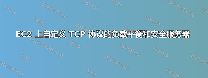 EC2 上自定义 TCP 协议的负载平衡和安全服务器