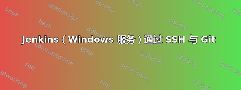 Jenkins（Windows 服务）通过 SSH 与 Git