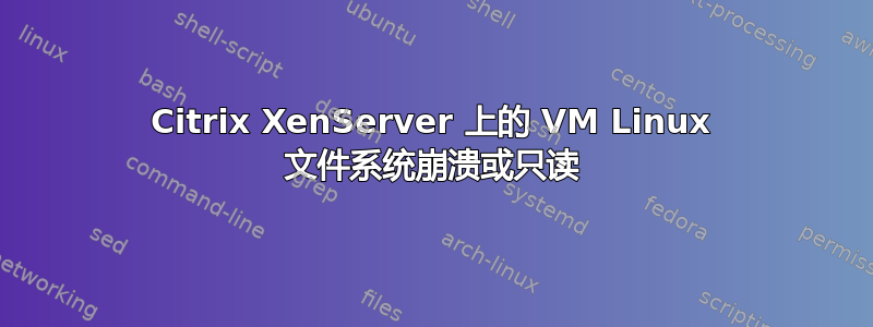 Citrix XenServer 上的 VM Linux 文件系统崩溃或只读